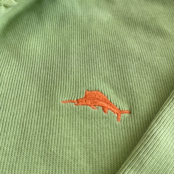 Tommy Bahama mens quarter zip in green, size large, smoke-free home. - Picture 5 of 7